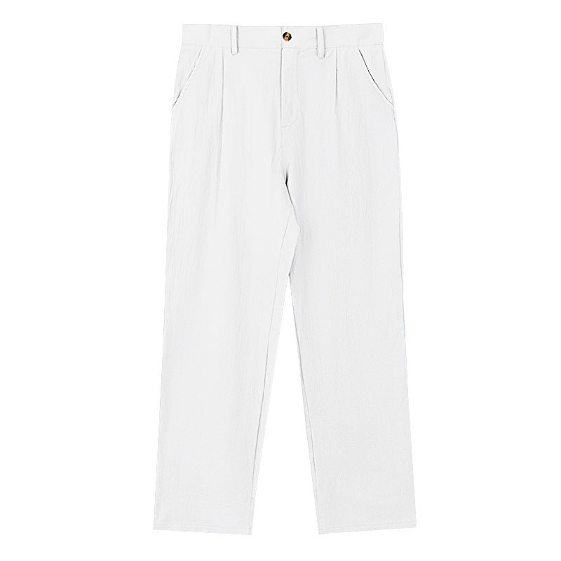 NICCOLÒ | PANTALONS EN LIN À JAMBES LARGES