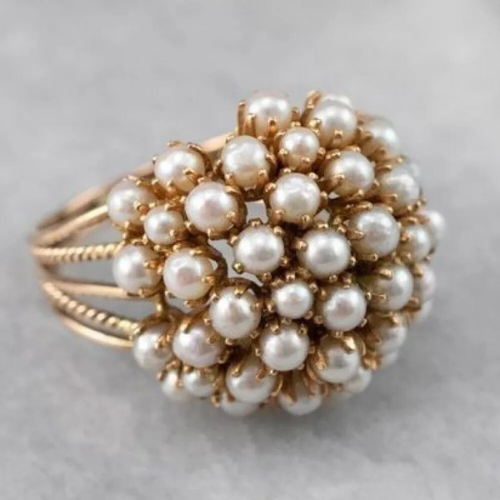 Bague Bush - avec des perles incrustées