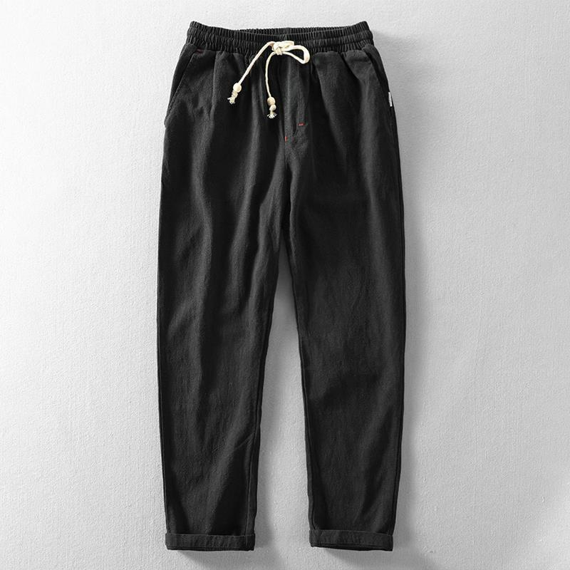Pantalon En Lin À Coupe Décontractée Pour Homme