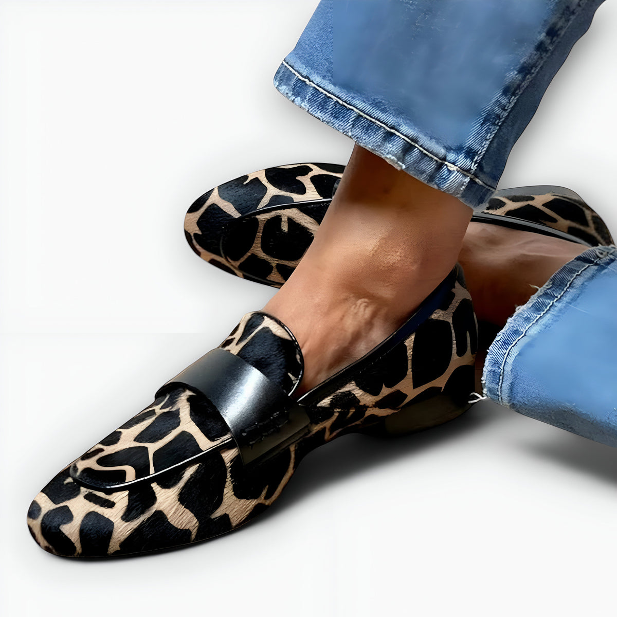 Alessia™ | Mocassins Léopard au Design Élégant