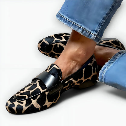 Alessia™ | Mocassins Léopard au Design Élégant