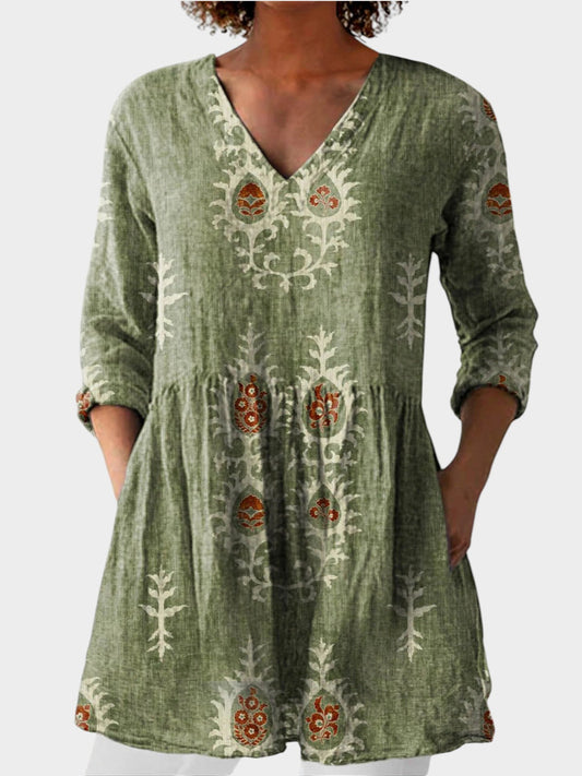 Anaïs Blouse Longue Décolleté V