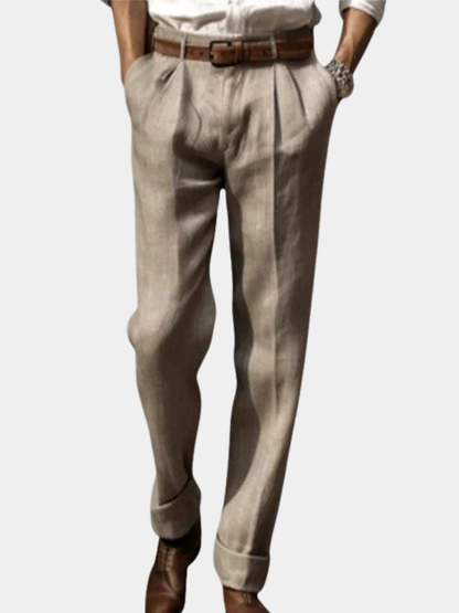 LÉONARD™ | PANTALON EN LIN CLASSIQUE