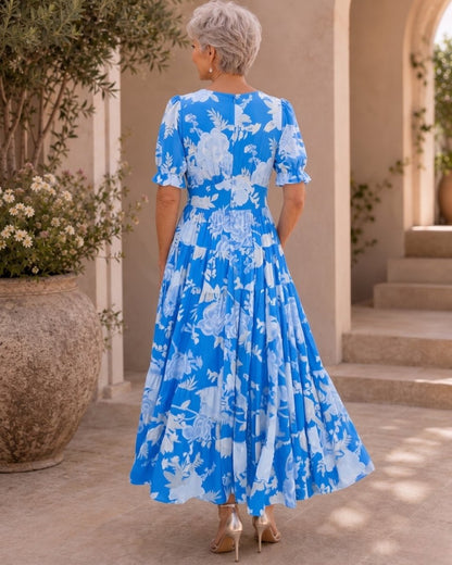 Manuela | Robe longue à fleurs flatteuse