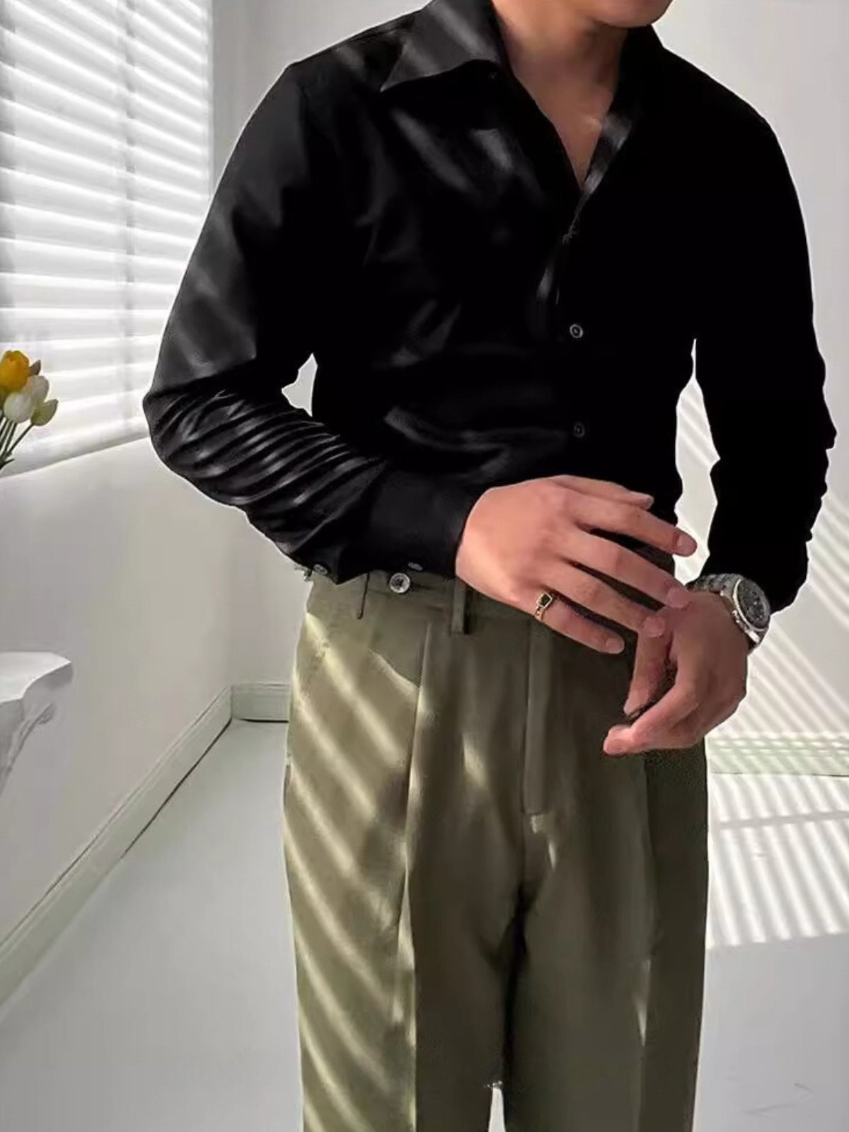 LUGINO | CHEMISE ATHLÉTIQUE ITALIENNE POUR HOMME EN BAMBOU