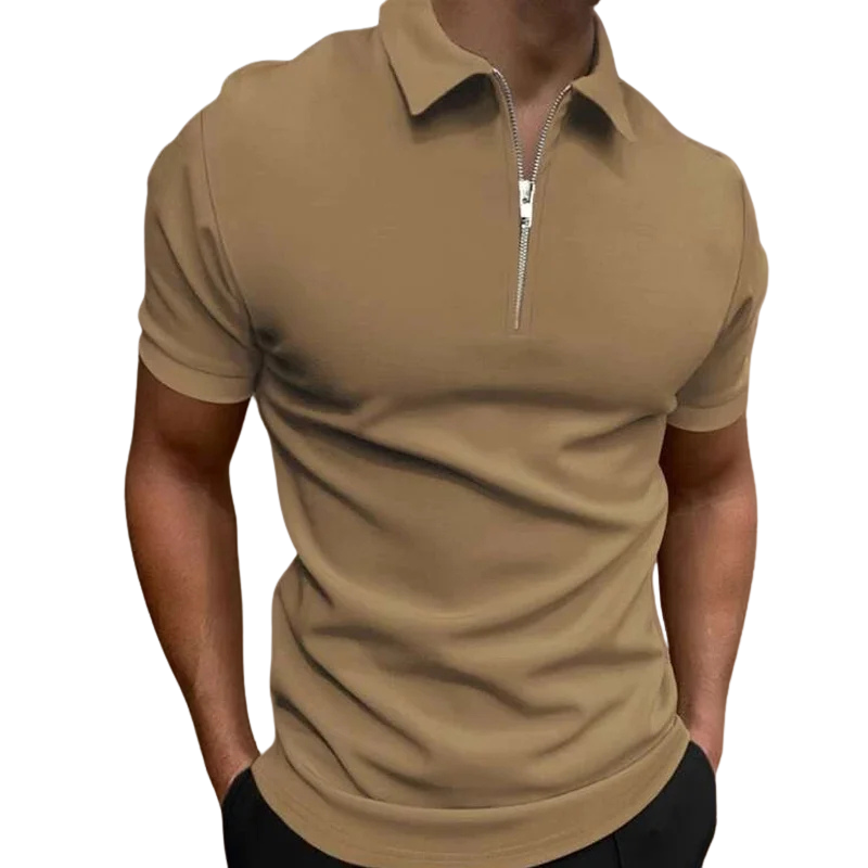 GREGORIO | POLO MODERNE AVEC ZIP MI-HAUT
