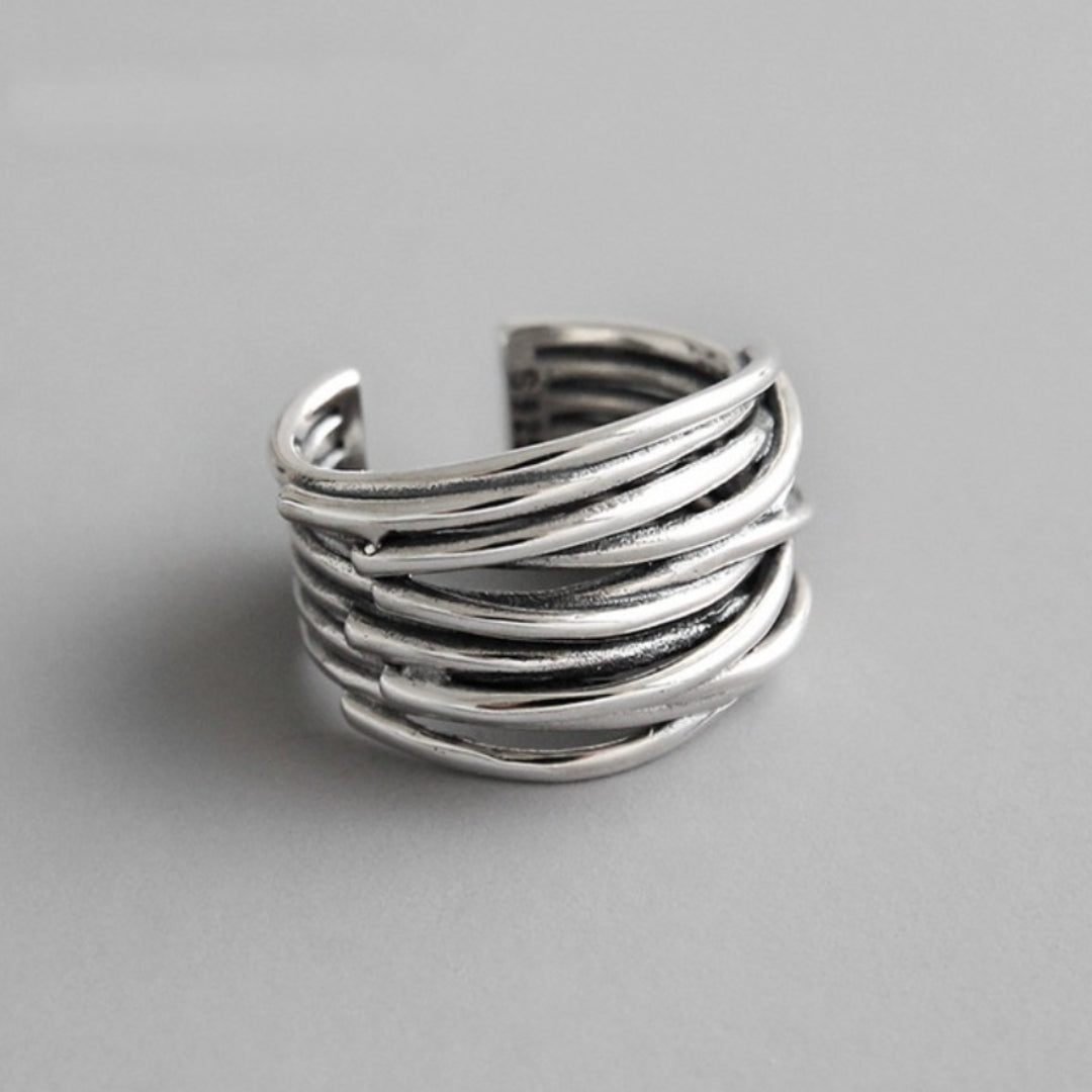 Bague en argent ajustable