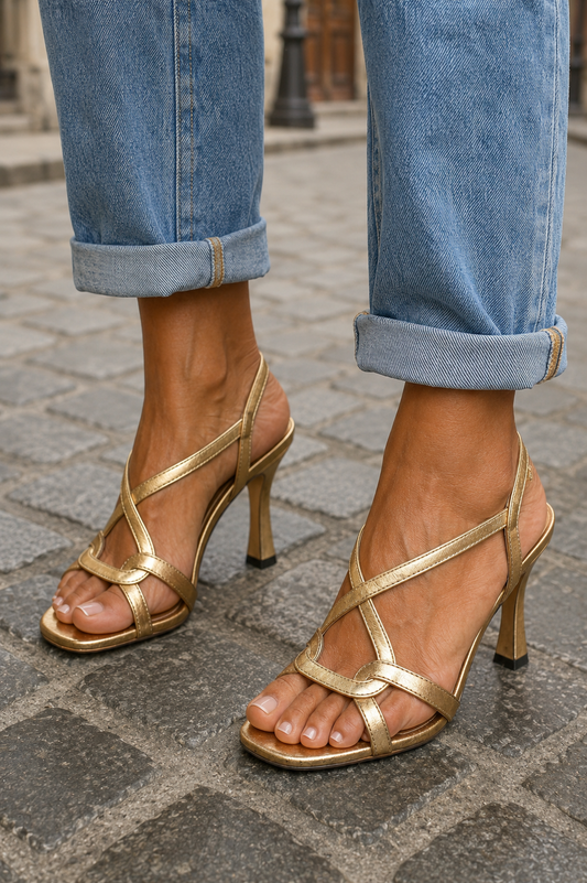 Elisabetta | Golden talons confortables