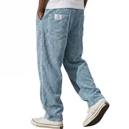 Pantalon en velours côtelé - Bleu clair