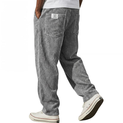 Pantalon en velours côtelé - Gris clair