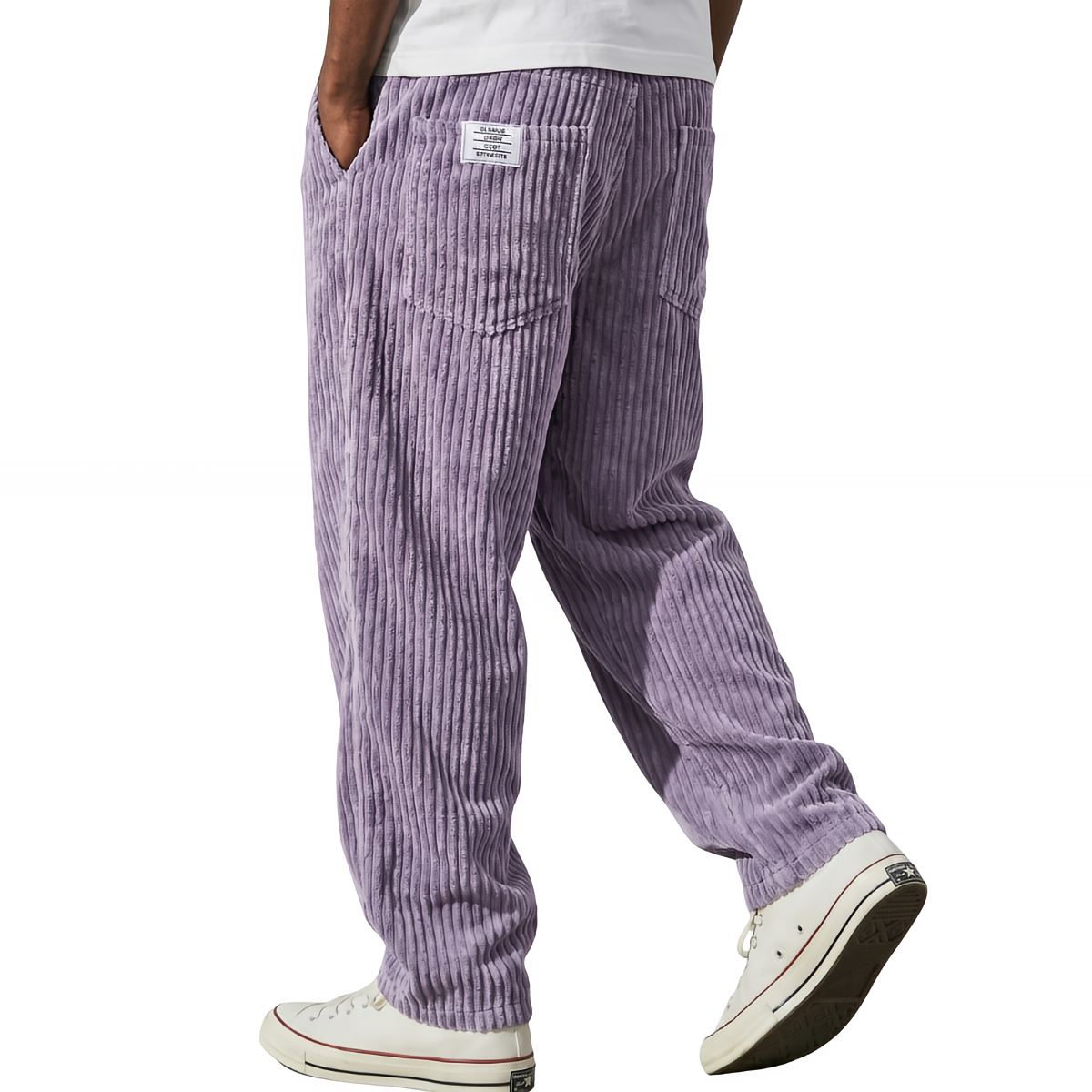Pantalon en velours côtelé - Lilas