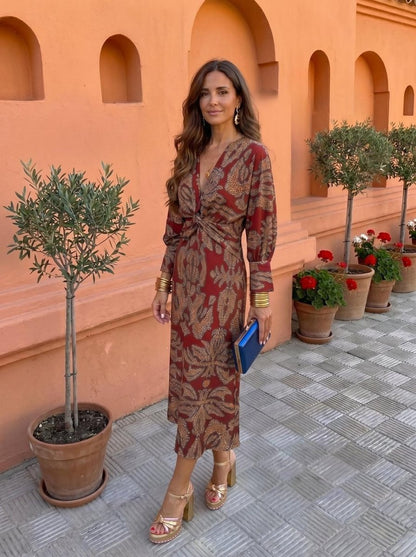 Silvia | Robe midi imprimée