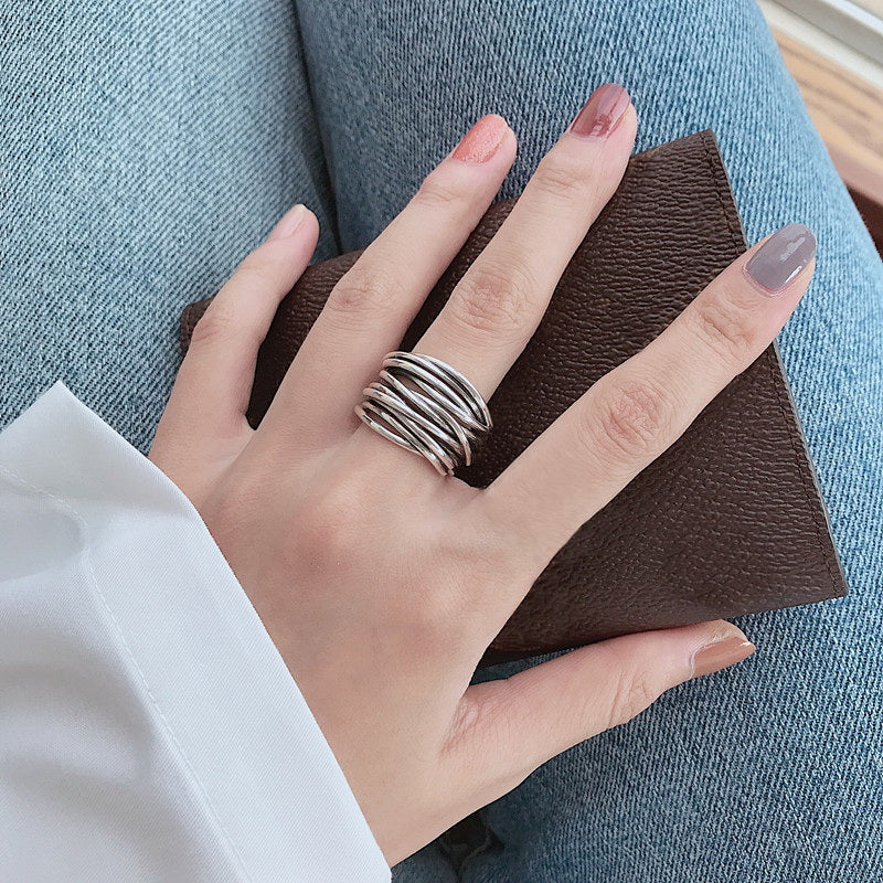 Bague en argent ajustable