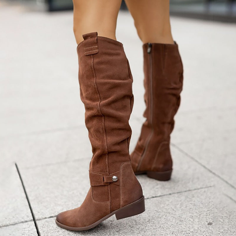 Lina™ | Bottes en daim confortables et chaudes pour femmes