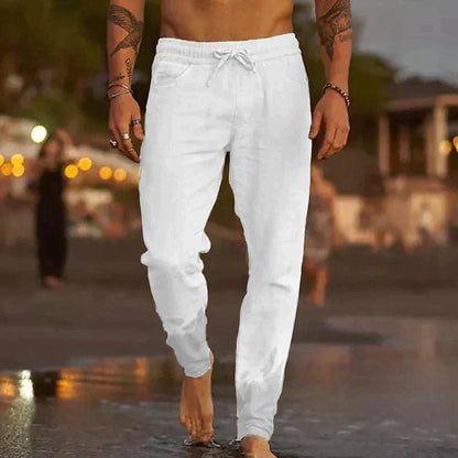 PANTALONS DE PLAGE EN LIN