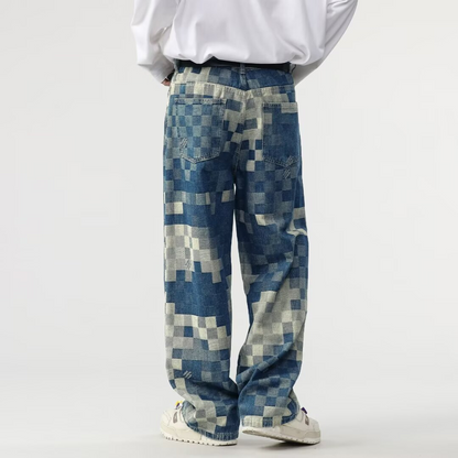 Jean En Denim Effet Pixel Pour Homme