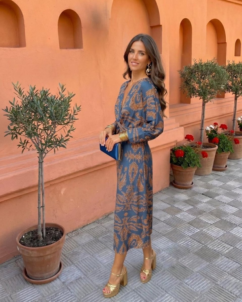 Silvia | Robe midi imprimée