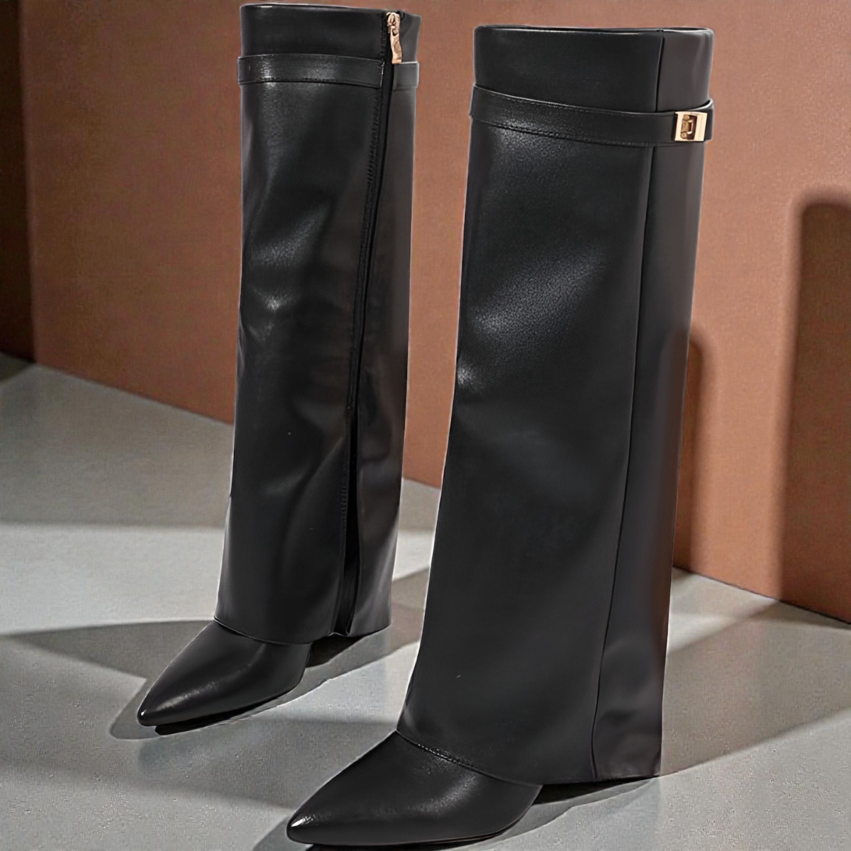 LUNA™ | Bottes en Cuir à Tige Haute