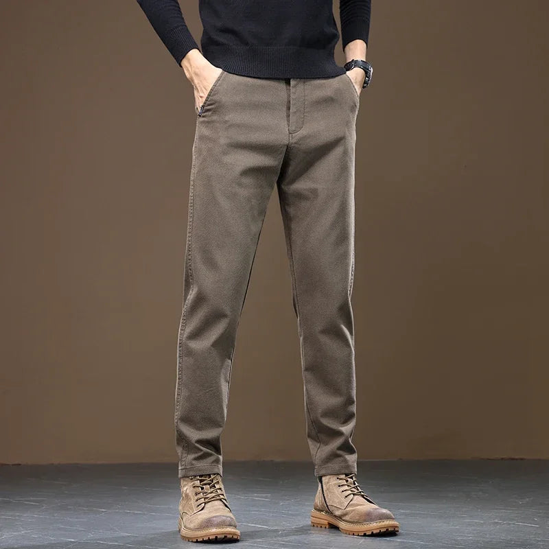 Pantalon Droit Décontracté Pour Homme
