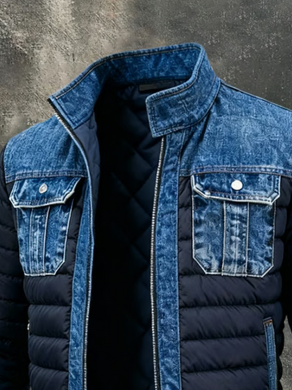 Lucien | Veste Hybride en Denim Matelassé
