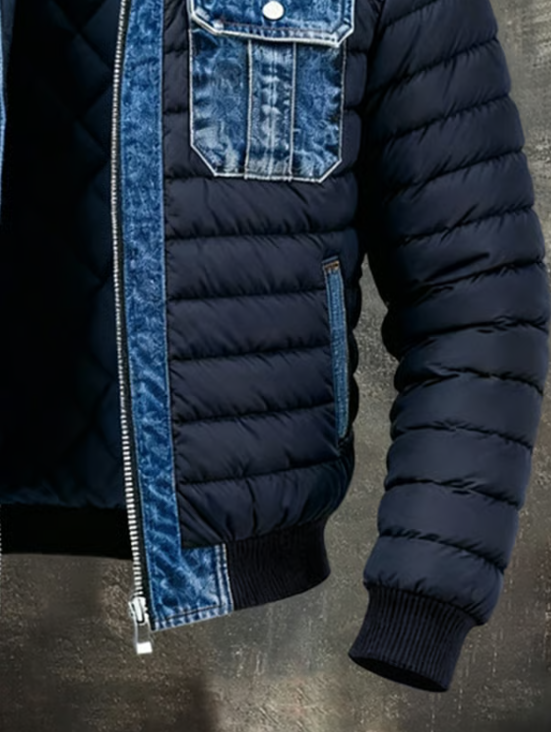 Lucien | Veste Hybride en Denim Matelassé