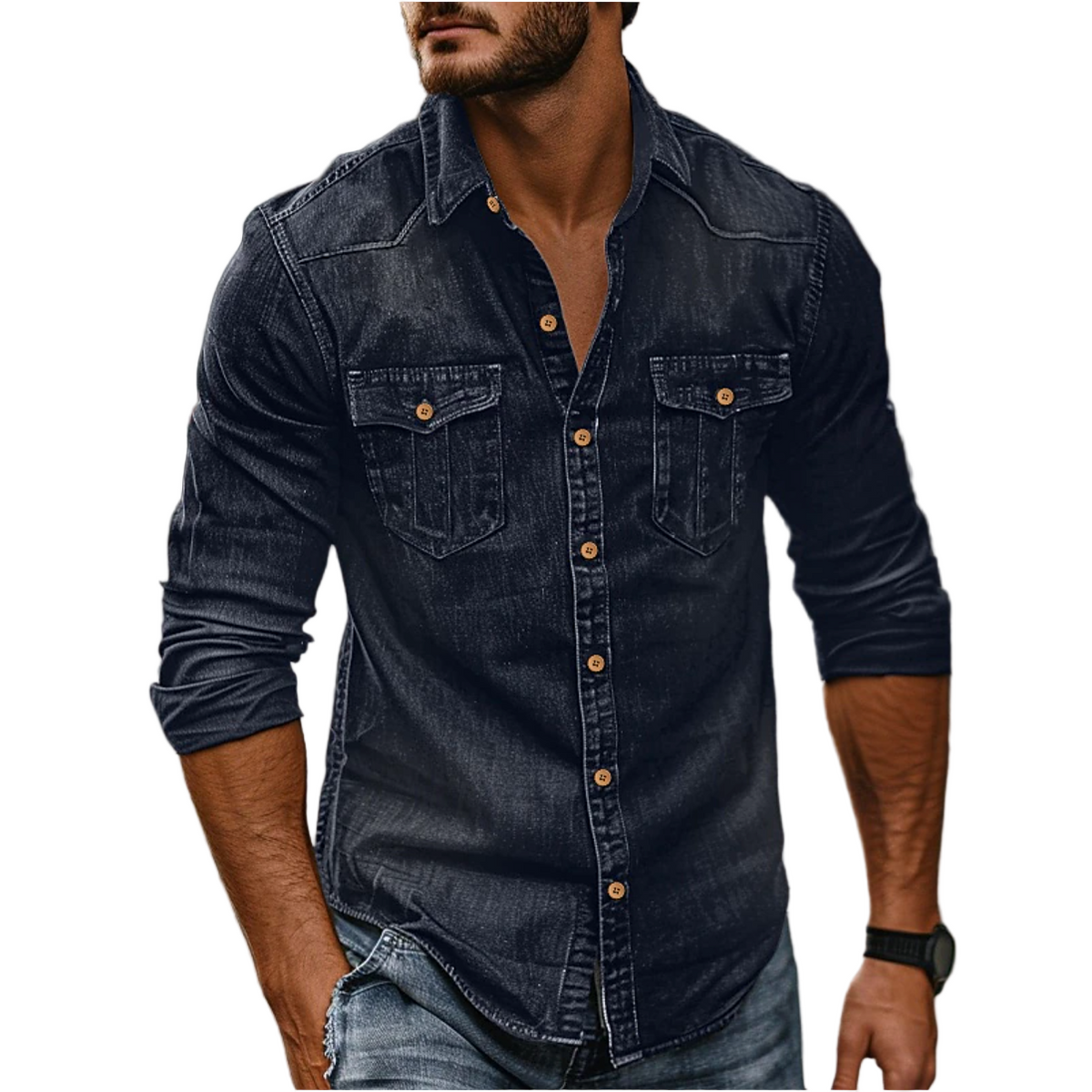Hans | Chemise classique avec poches poitrine pour hommes