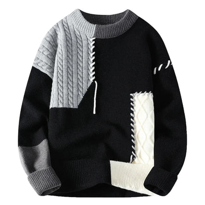 Guadalupe | Pull élégant à pièces patchwork pour le printemps pour homme