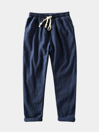 Pantalon En Lin À Coupe Décontractée Pour Homme