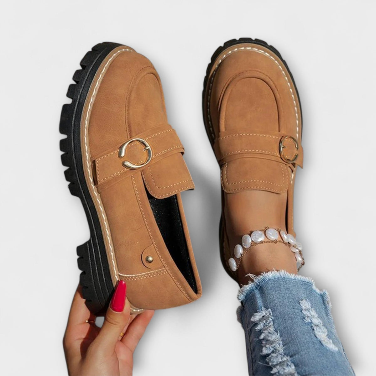 Sylvie™ | Mocassins Casual à Bout Rond