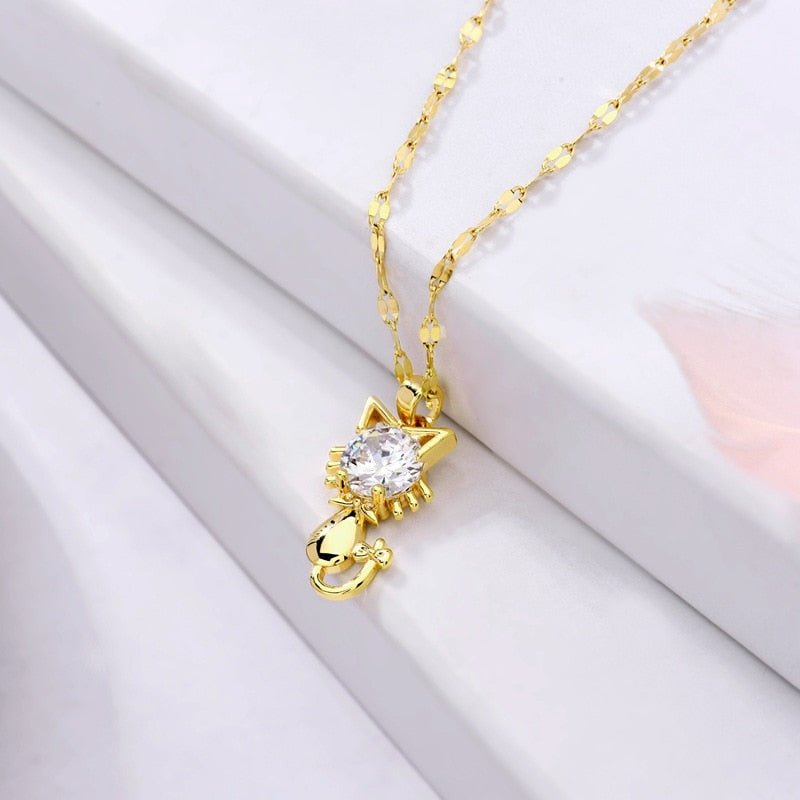 Collier en or avec zirconia