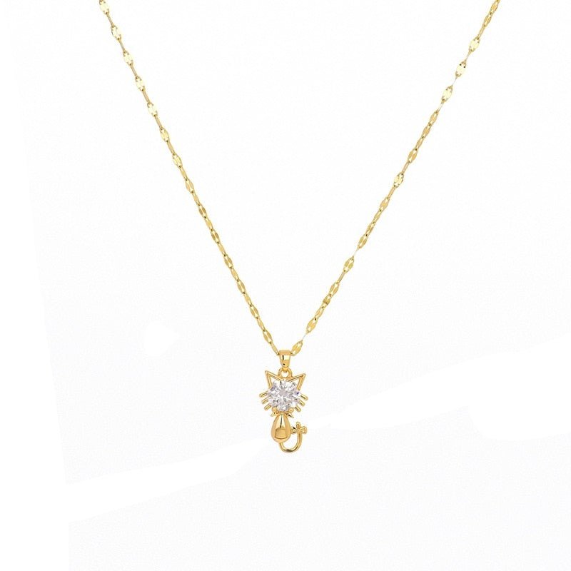 Collier en or avec zirconia