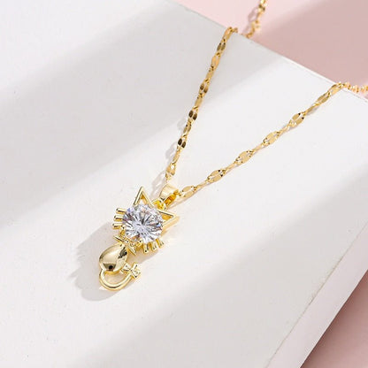 Collier en or avec zirconia