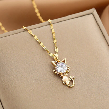 Collier en or avec zirconia