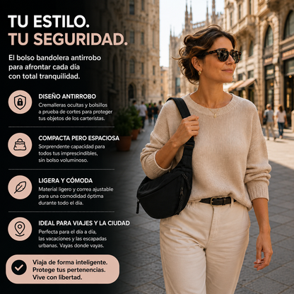MARIA | Bolso de Hombro Negro