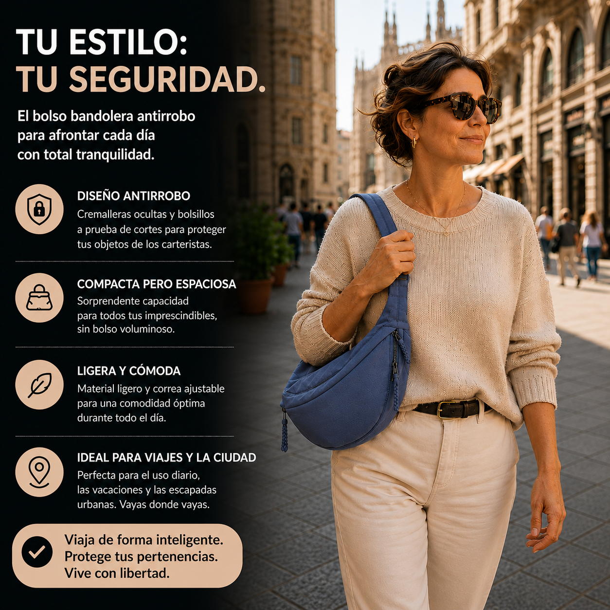 GISELA | Bolso de Hombro Azul