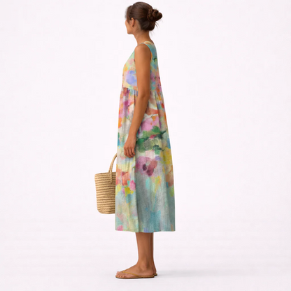 CARLA | Vestido midi mulicolor elegante