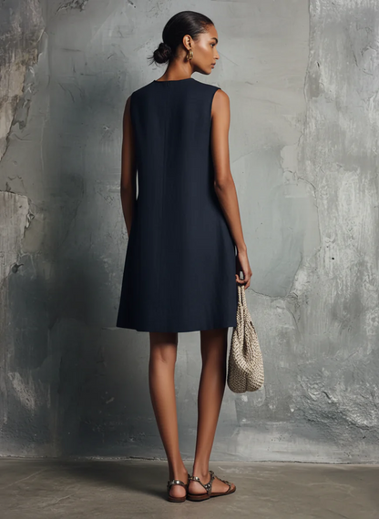 ELENA | Vestido de Mujer Minimalista y Profesional con Bolsillos