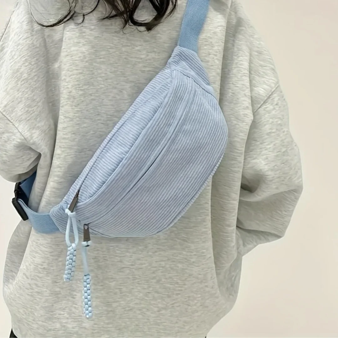 PETRA | Bolso de Hombro de Terciopelo Acanalado