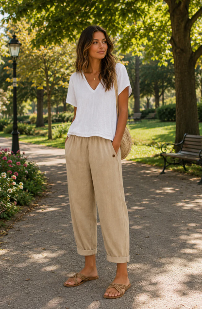 CAMILA | Pantalones de Lino Ligeros