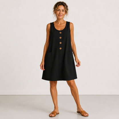 MARIA | Vestido de Algodón y Lino