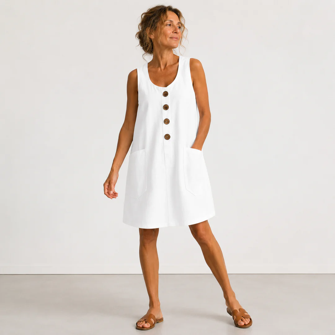 MARIA | Vestido de Algodón y Lino