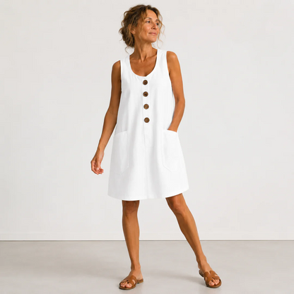 MARIA | Vestido de Algodón y Lino