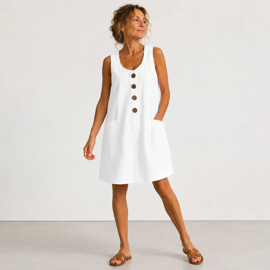 MARIA | Vestido de Algodón y Lino