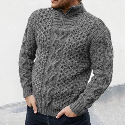 Quinn | Pull à col roulé zippé en maille pour homme