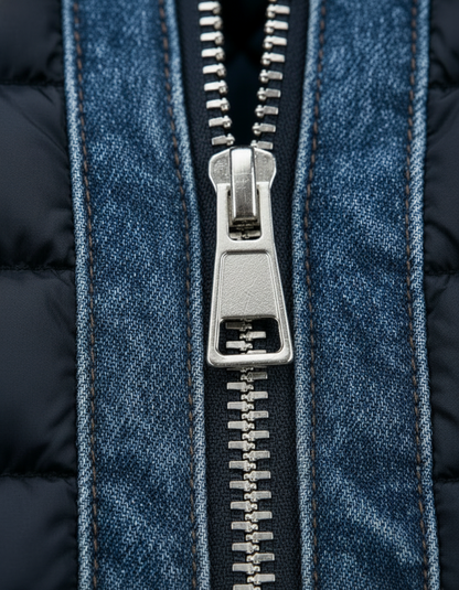Lucien | Veste Hybride en Denim Matelassé