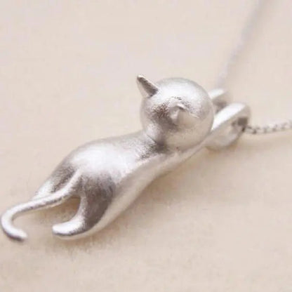 Collier Amusant avec un Chaton en Argent 925